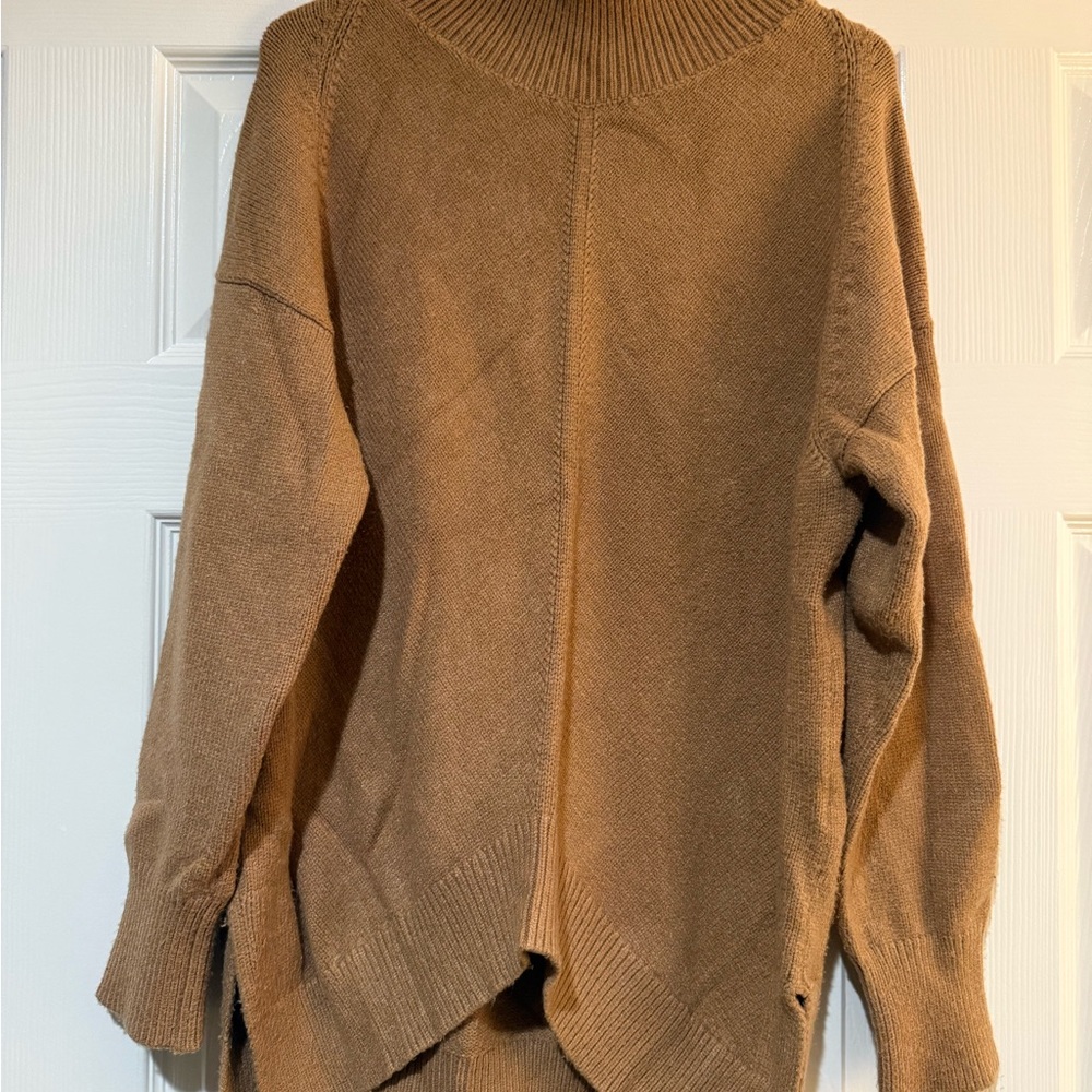 Anthropologie Camel Cowl Neck Sweater